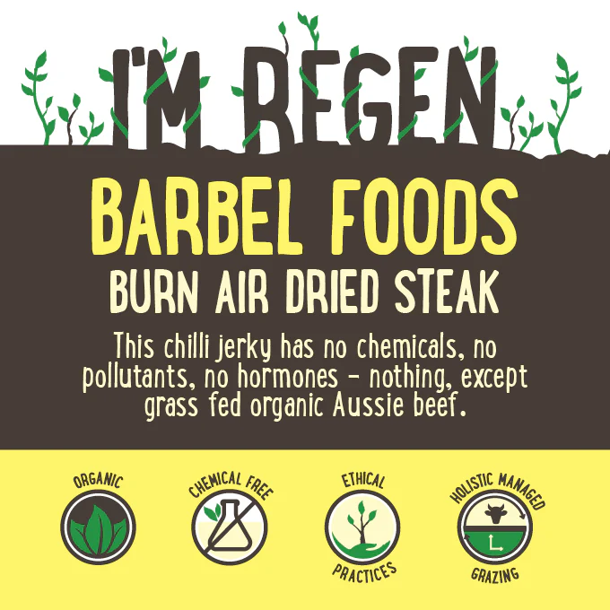 Barbell Burn Chilli Spice Air Dried Steak Organic Grass Fed Beef 70g - Image 3
