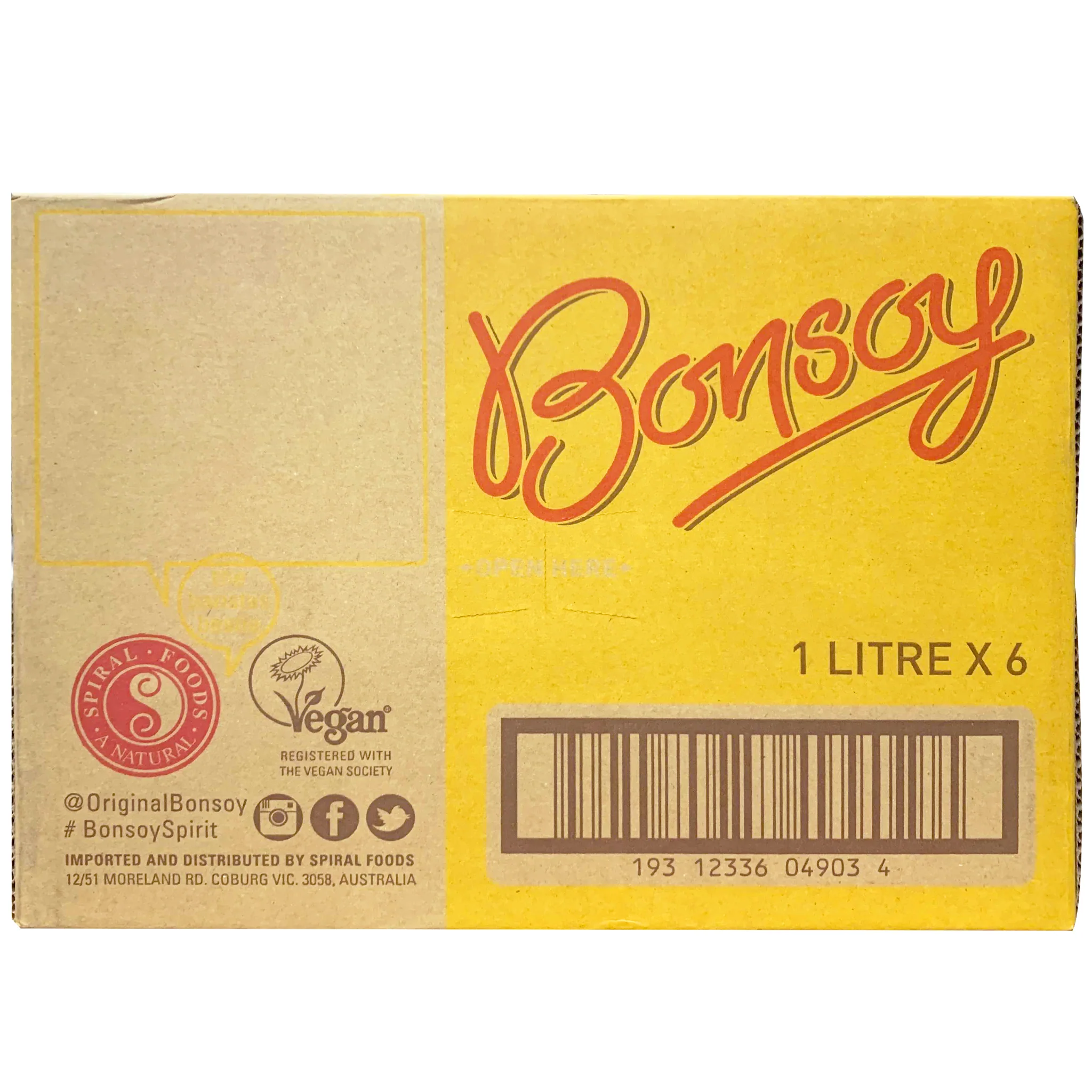 Bonsoy Soy Milk 6 x 1L