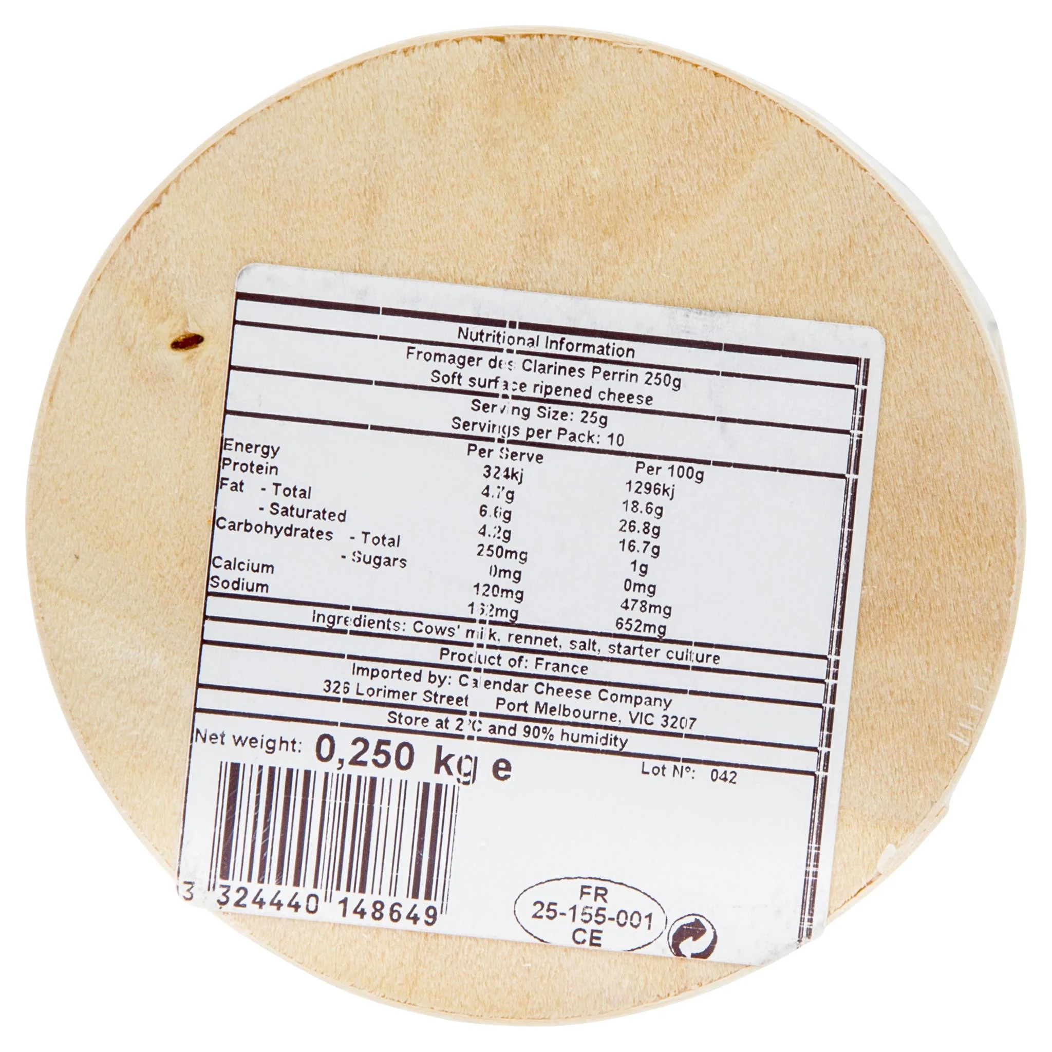 Calendar Cheese Co. Fromager Des Clarines Cheese 250g - Image 2