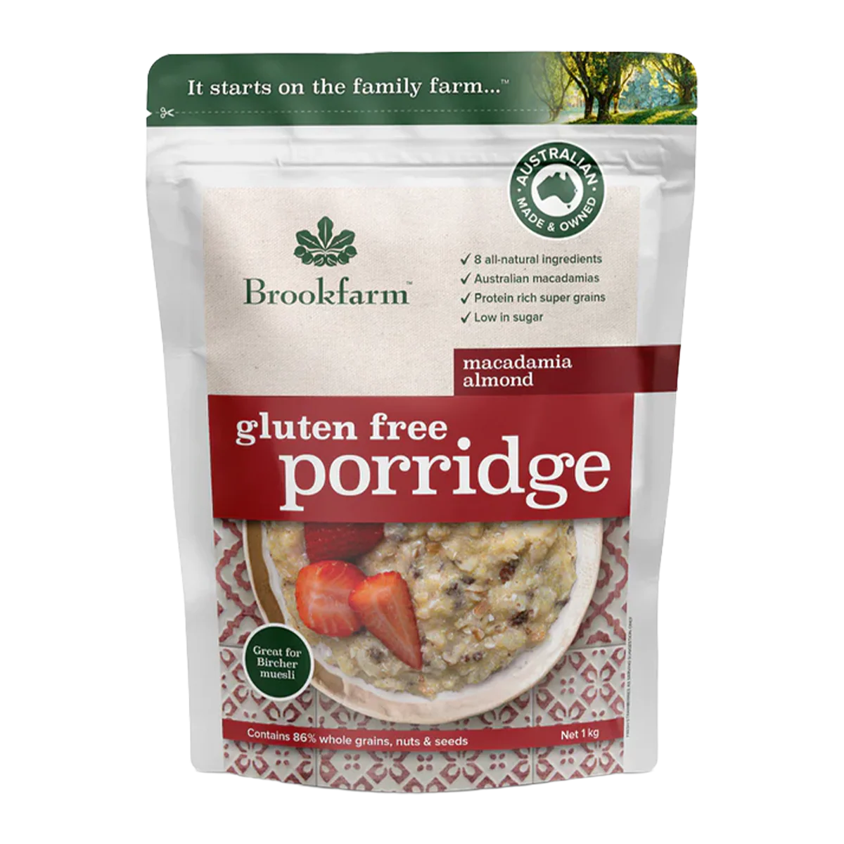 Brookfarm Gluten Free Macadamia Almond Porridge 1kg