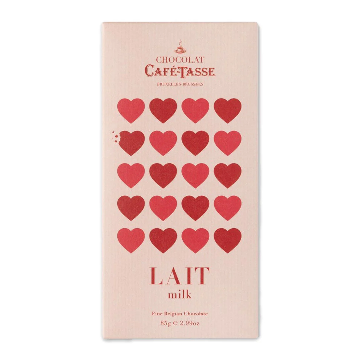 Cafe Tasse Love Block Milk Chocolate 85g