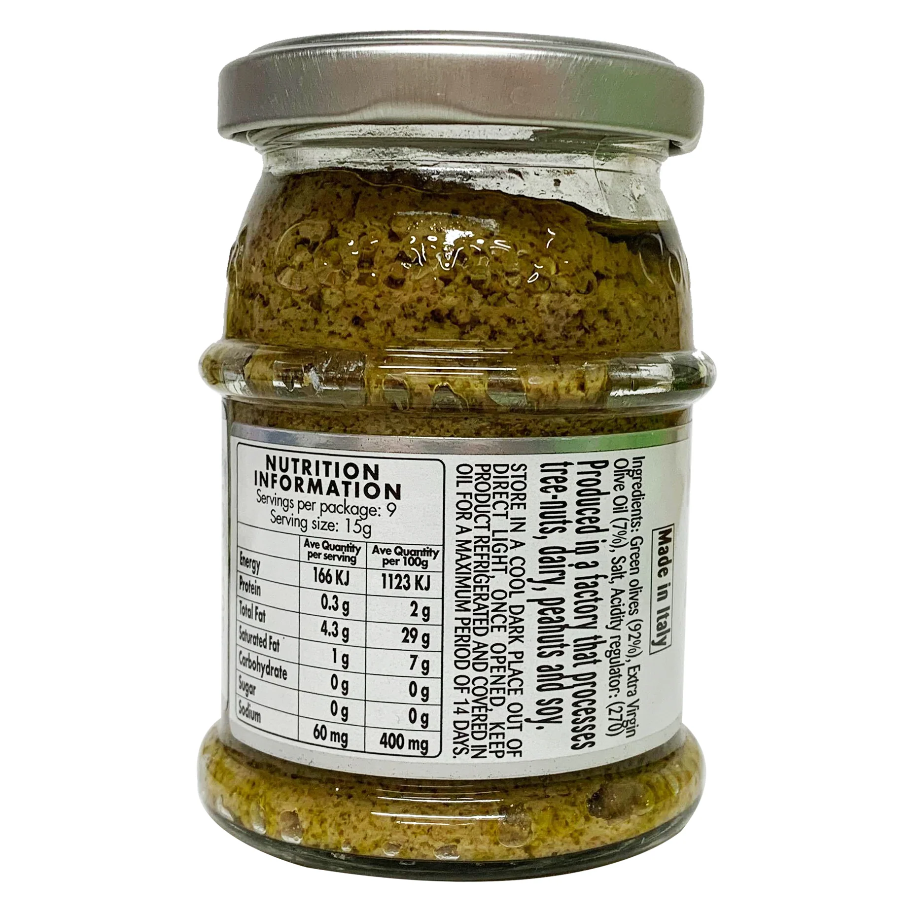 Colavita Green Olive Tapenade In Extra Virgin Olive Oil 135g - Image 2