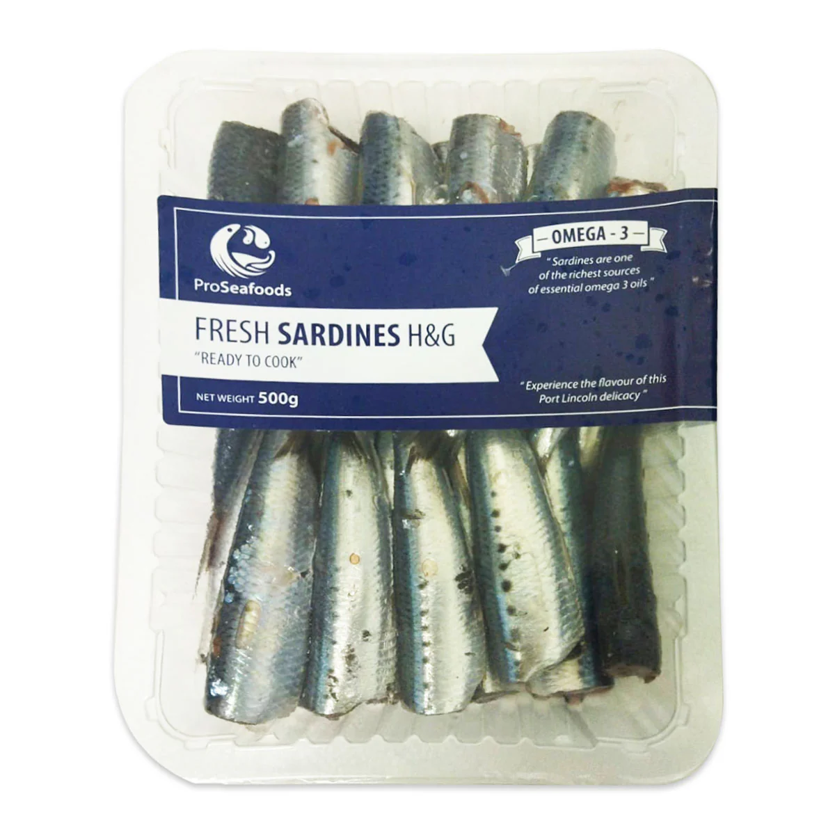 Fish in the Family Sardines Cleaned and Head Off + Gutted min 500g