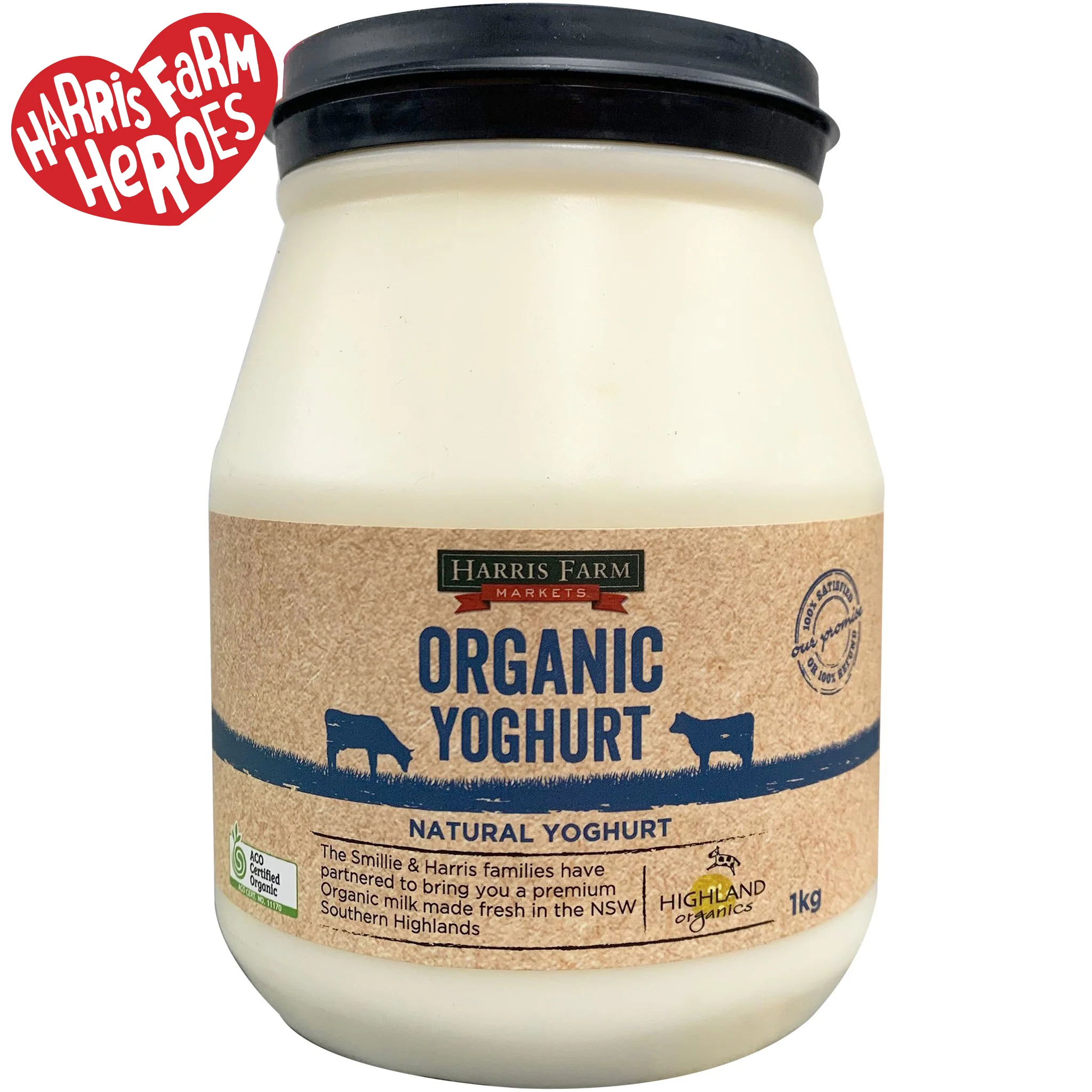 Harris Farm Yoghurt Organic Natural 1kg