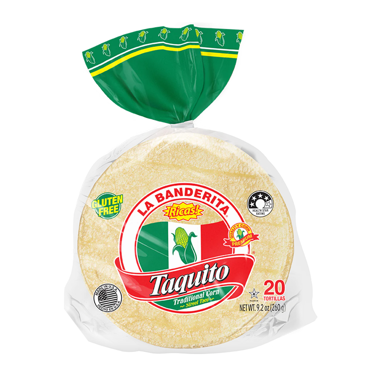 La Banderita Gluten Free Taquito Traditional Corn Tortillas 260g