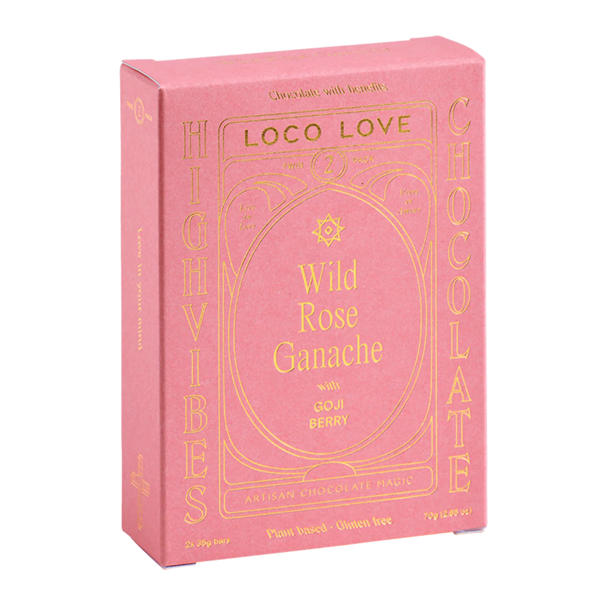 Loco Love Wild Rose Ganache with Goji Berry Twin 70g