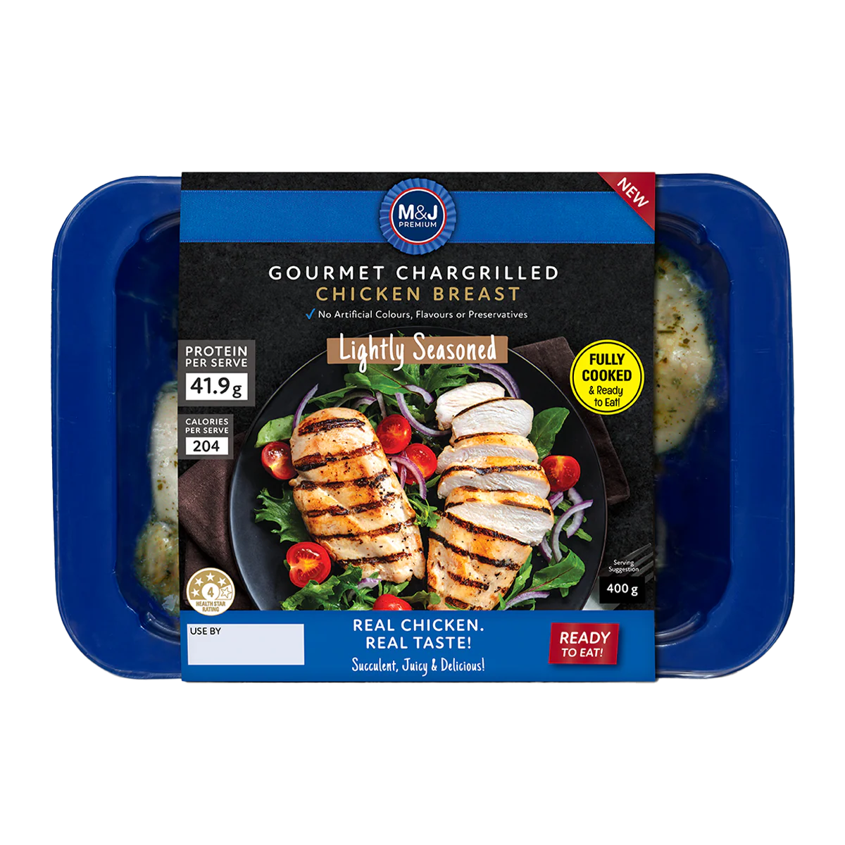 M&J Char Grilled Chicken Lightly Seasoned 400g
