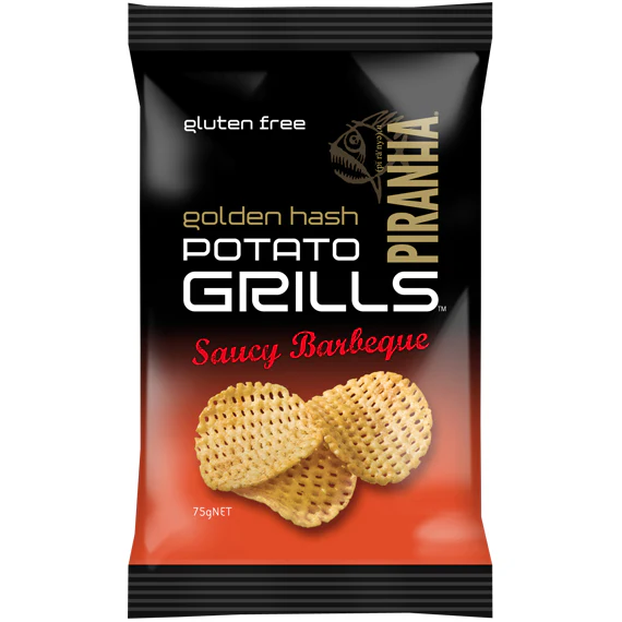 Piranha Golden Hash Potato Grills Saucy Barbeque 75g