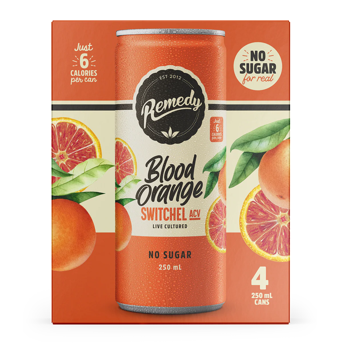 Remedy Switchel Blood Orange 4 x 250ml