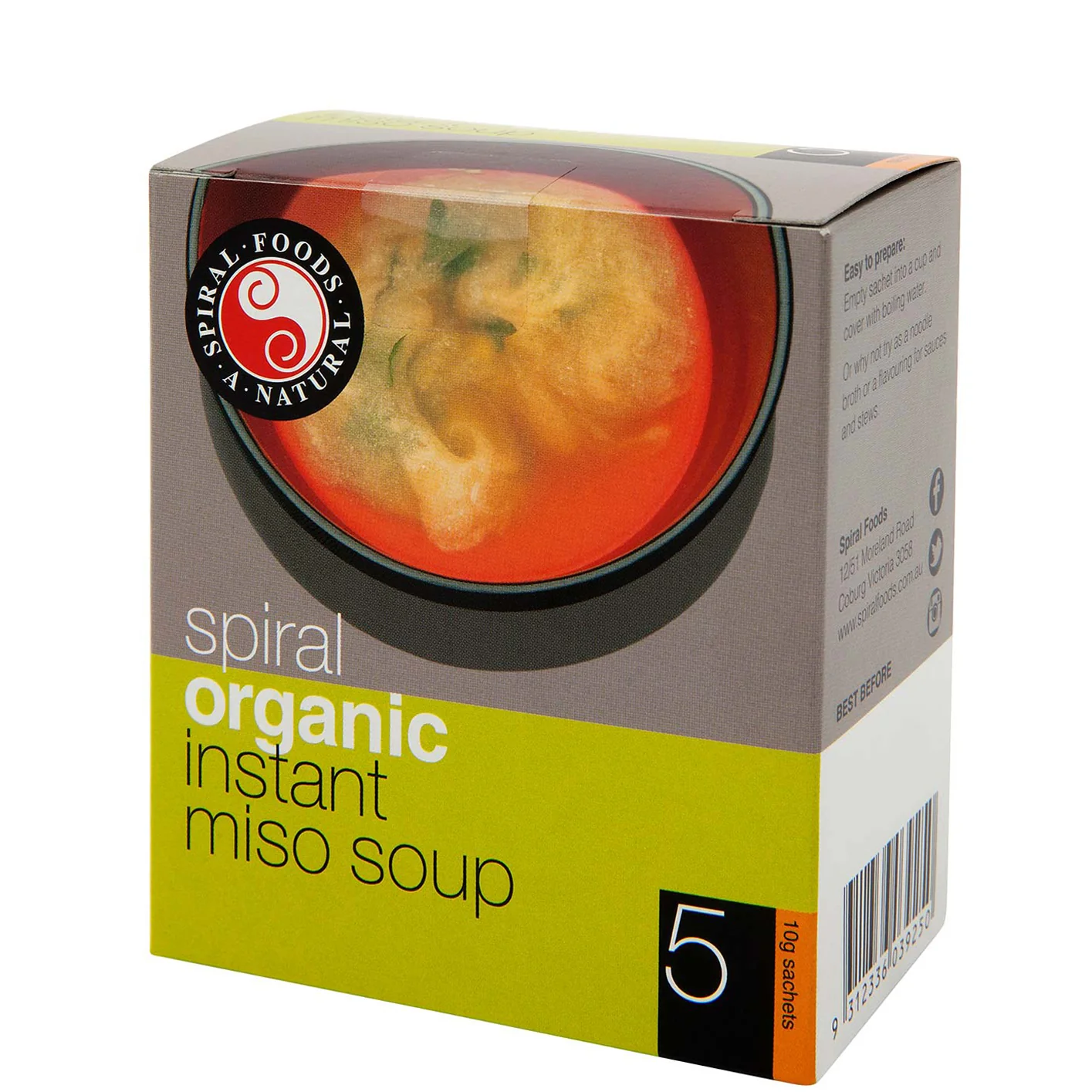 Spiral Foods Organic Instant Miso Soup x5 50g
