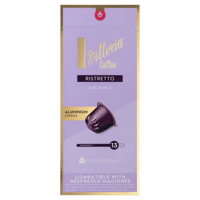 Vittoria Coffee Capsules Ristretto Nespresso Compatible x10 52g