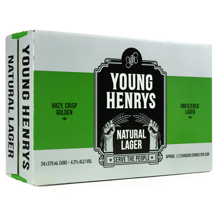 Young Henrys Natural Lager Case 24x375ml