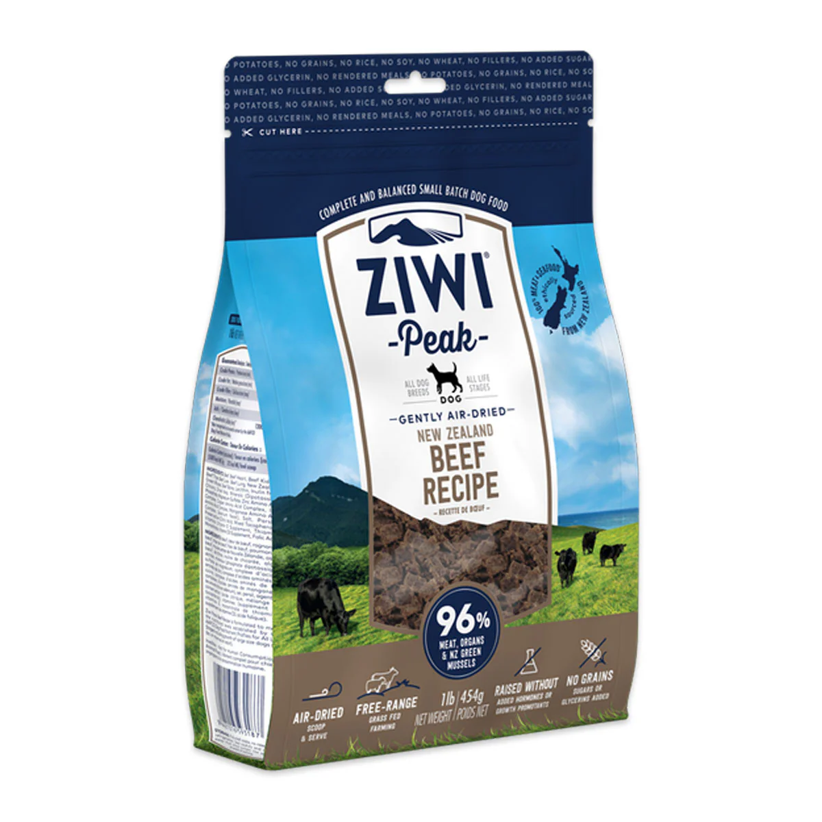 Ziwi Peak Dog Food Air Dried Beef 454g